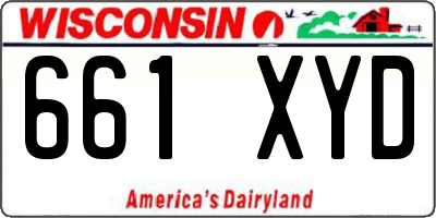 WI license plate 661XYD