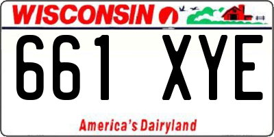WI license plate 661XYE
