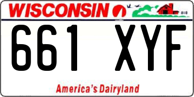 WI license plate 661XYF