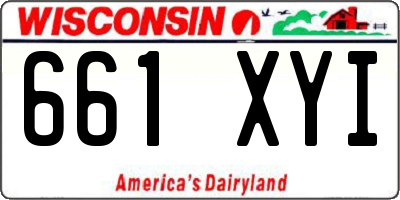 WI license plate 661XYI