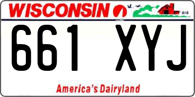 WI license plate 661XYJ