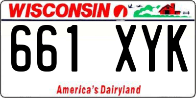 WI license plate 661XYK