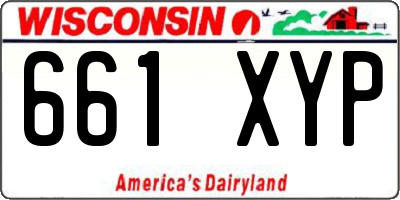 WI license plate 661XYP