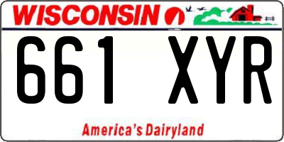 WI license plate 661XYR