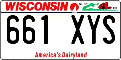 WI license plate 661XYS