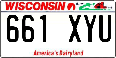 WI license plate 661XYU