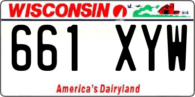 WI license plate 661XYW