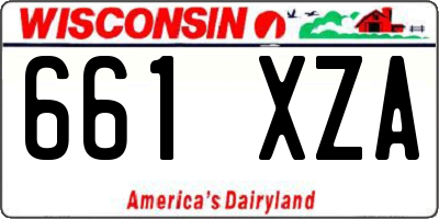 WI license plate 661XZA