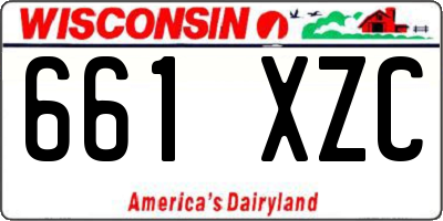 WI license plate 661XZC