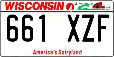 WI license plate 661XZF