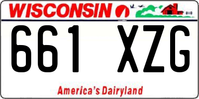 WI license plate 661XZG