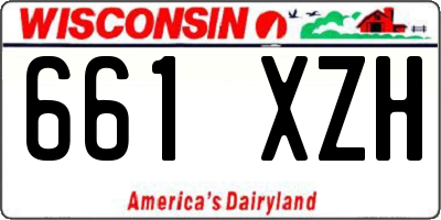 WI license plate 661XZH