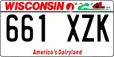 WI license plate 661XZK