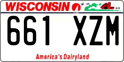 WI license plate 661XZM
