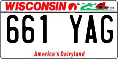 WI license plate 661YAG