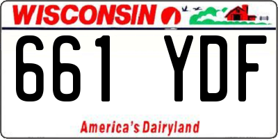 WI license plate 661YDF