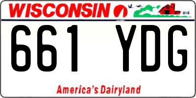 WI license plate 661YDG