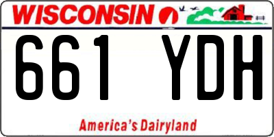 WI license plate 661YDH
