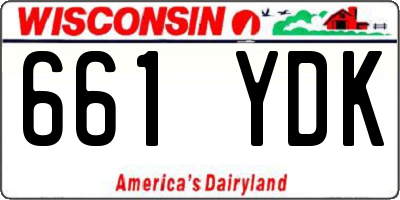 WI license plate 661YDK
