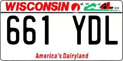 WI license plate 661YDL