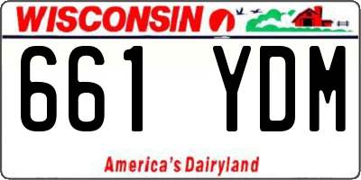 WI license plate 661YDM