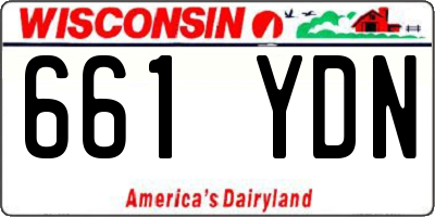 WI license plate 661YDN