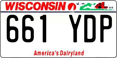 WI license plate 661YDP