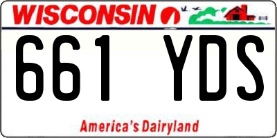 WI license plate 661YDS