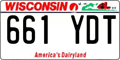 WI license plate 661YDT