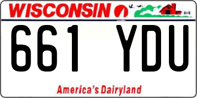 WI license plate 661YDU