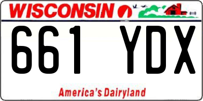 WI license plate 661YDX