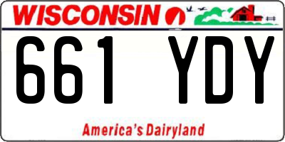 WI license plate 661YDY