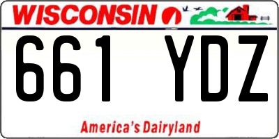 WI license plate 661YDZ