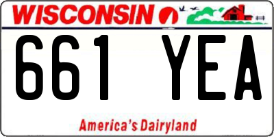 WI license plate 661YEA