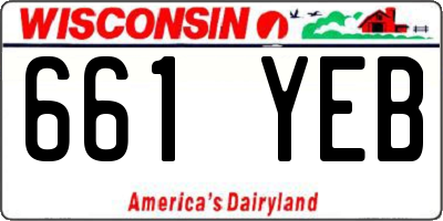 WI license plate 661YEB