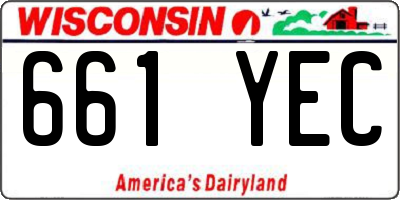 WI license plate 661YEC