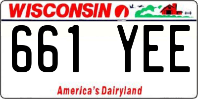 WI license plate 661YEE