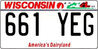 WI license plate 661YEG