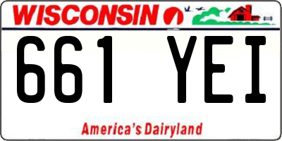 WI license plate 661YEI