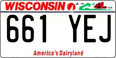 WI license plate 661YEJ