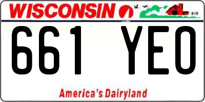 WI license plate 661YEO