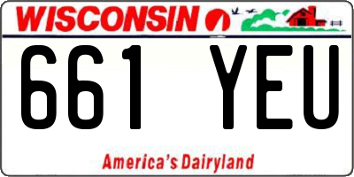 WI license plate 661YEU