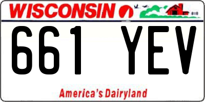 WI license plate 661YEV