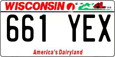 WI license plate 661YEX