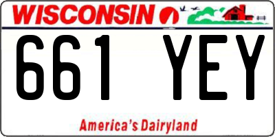 WI license plate 661YEY