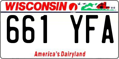 WI license plate 661YFA