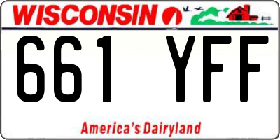 WI license plate 661YFF