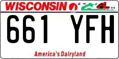 WI license plate 661YFH
