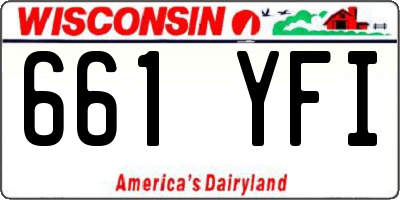 WI license plate 661YFI
