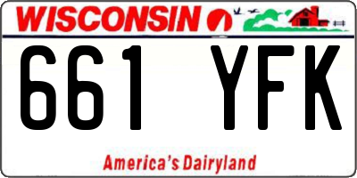 WI license plate 661YFK